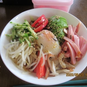 焼きそば麺で☆自家製タレの冷やし中華